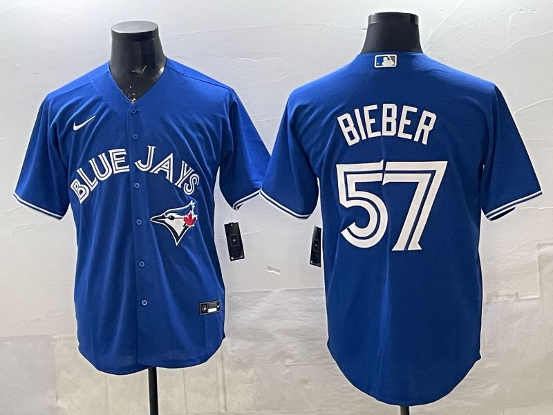 Men Toronto Blue Jays #57 Bieber Blue 2026 Nike Game MLB Jersey 001